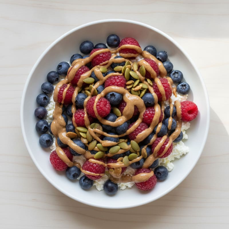 Cottage Cheese Berry Crunch Bowl
