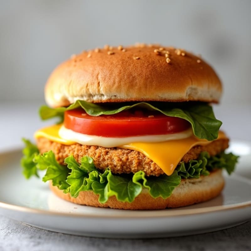 Crispy Baked Mozzarella Chicken Burger