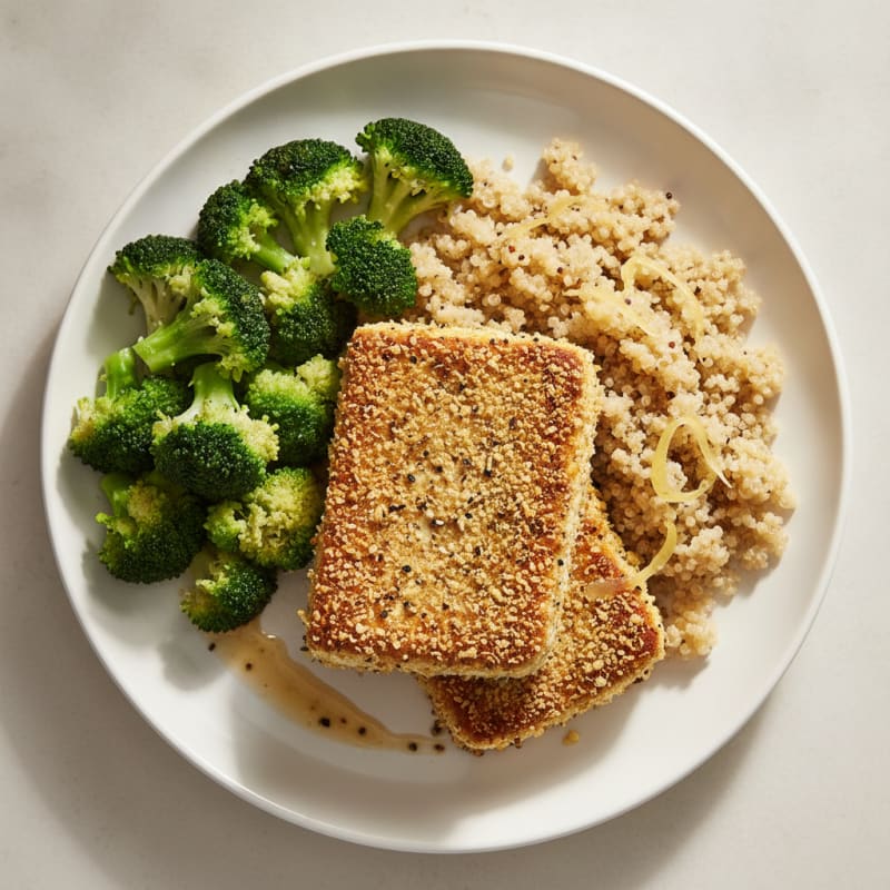 Garlic-Herb Crusted Tofu Steaks