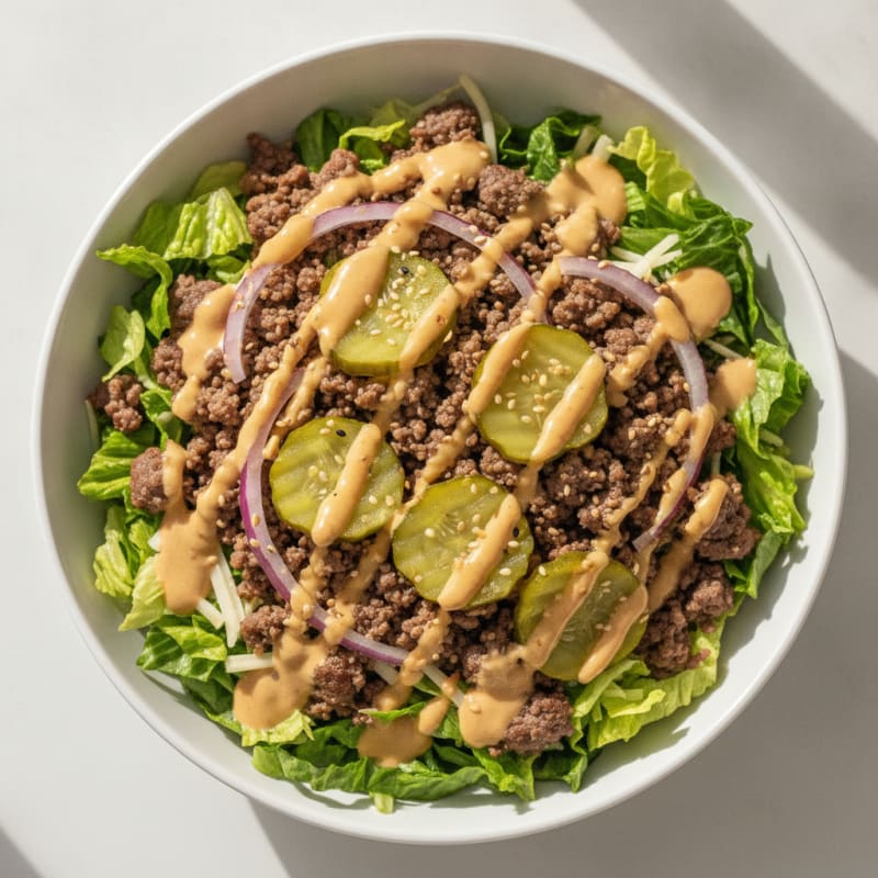 Big Mac Inspired Protein Bowl