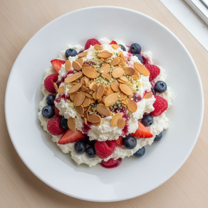Creamy Cottage Cheese and Berry Protein Parfait