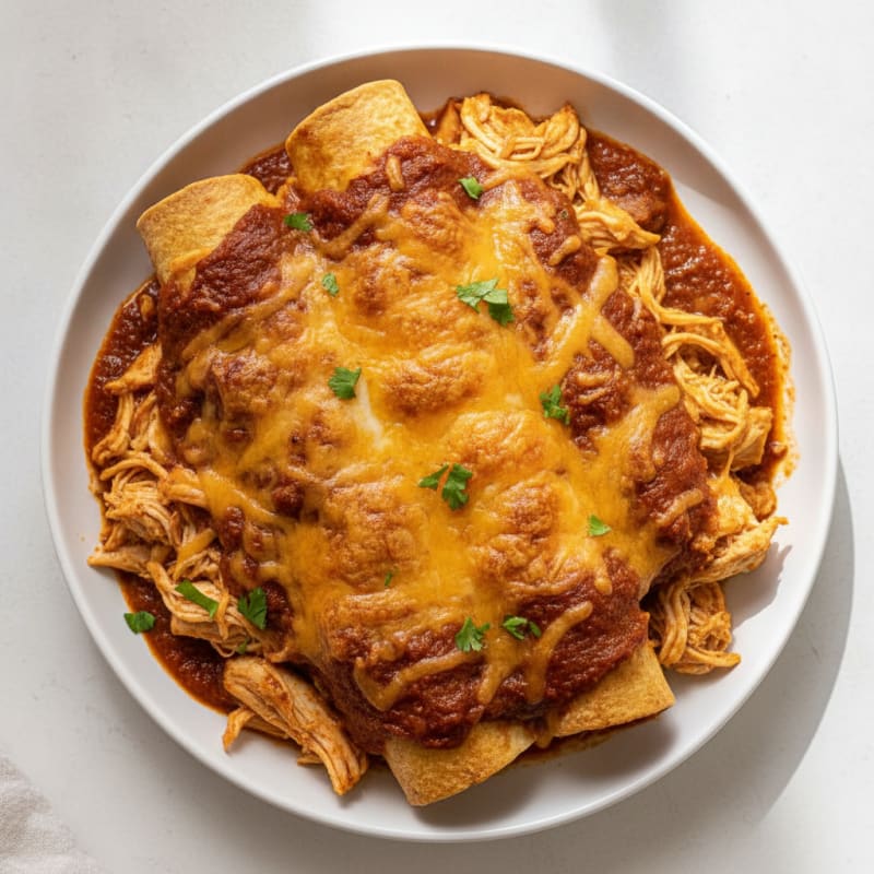 Chicken Enchiladas with Ancho Chili Sauce