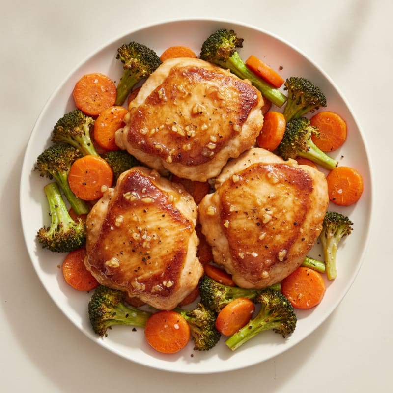 Honey-Garlic Chicken Thighs with Roasted Vegetables