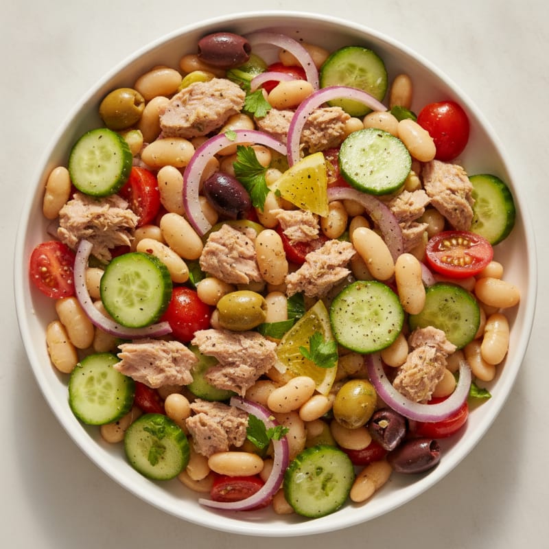 Mediterranean Tuna and White Bean Salad