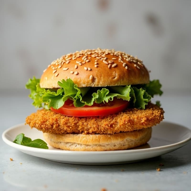 Crispy Air-Fried Chicken Sandwich with Herb Mayo