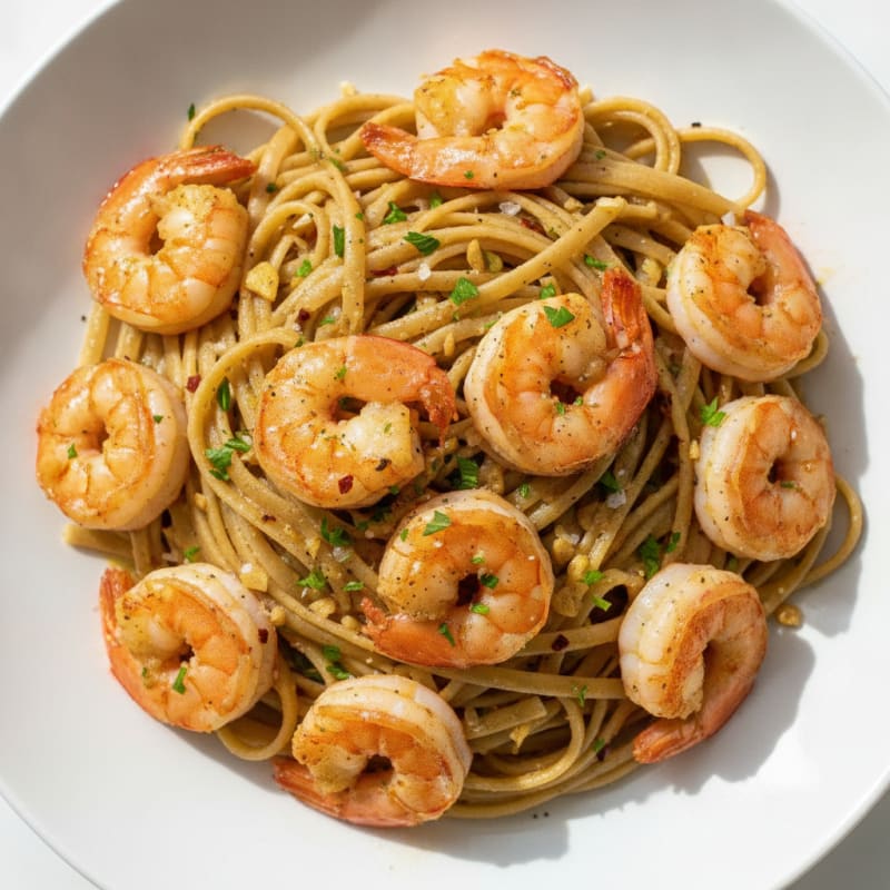 Garlic Butter Shrimp Scampi with Linguine