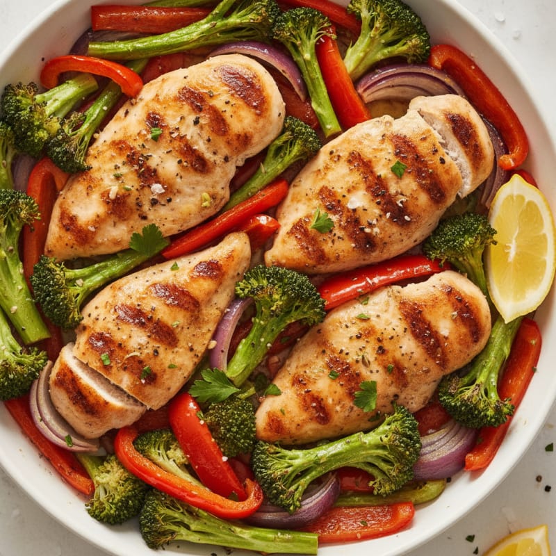 Sheet Pan Lemon Herb Chicken and Veggies