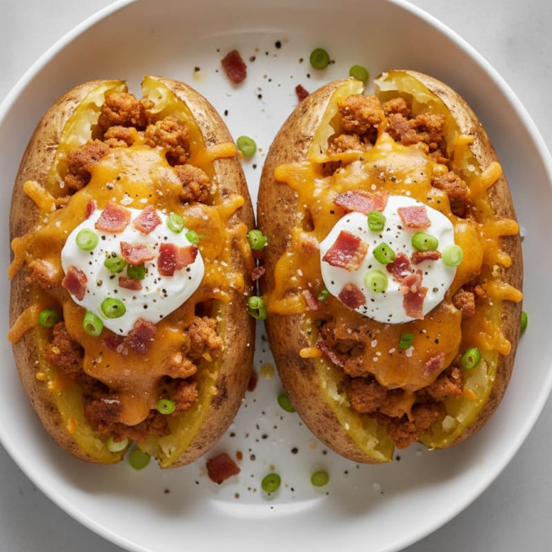 Bacon Cheddar Stuffed Potatoes