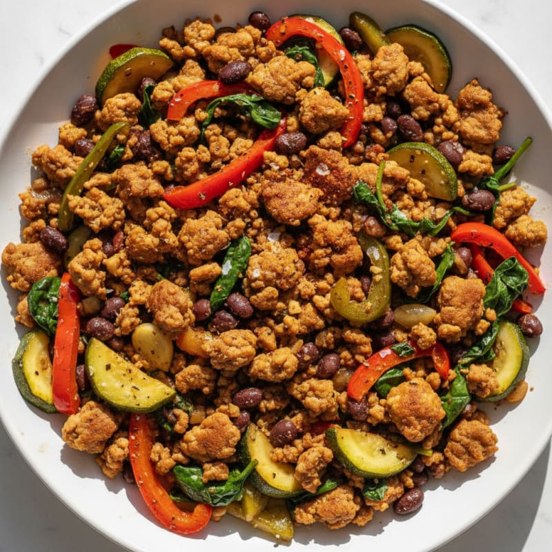 Savory Ground Turkey and Vegetable Skillet
