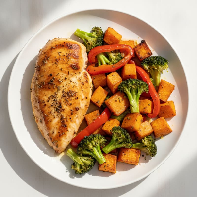 Herb-Roasted Chicken with Roasted Vegetables