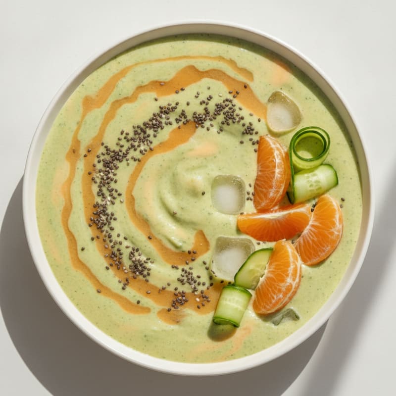 Cucumber Tangerine Smoothie with Chia