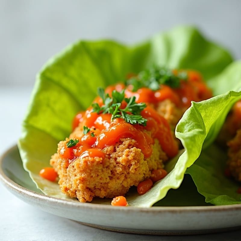 Crispy Buffalo Chicken Lettuce Wrap