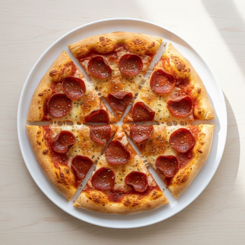 Crispy Pepperoni Stuffed Crust Pizza