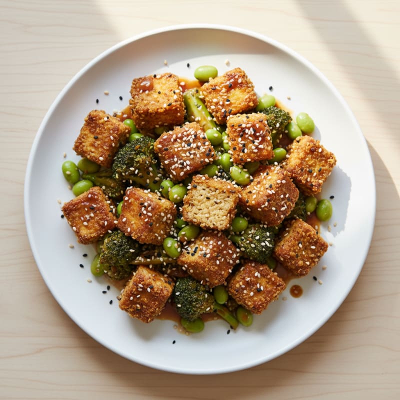 Crispy Sesame Tofu Stir-Fry