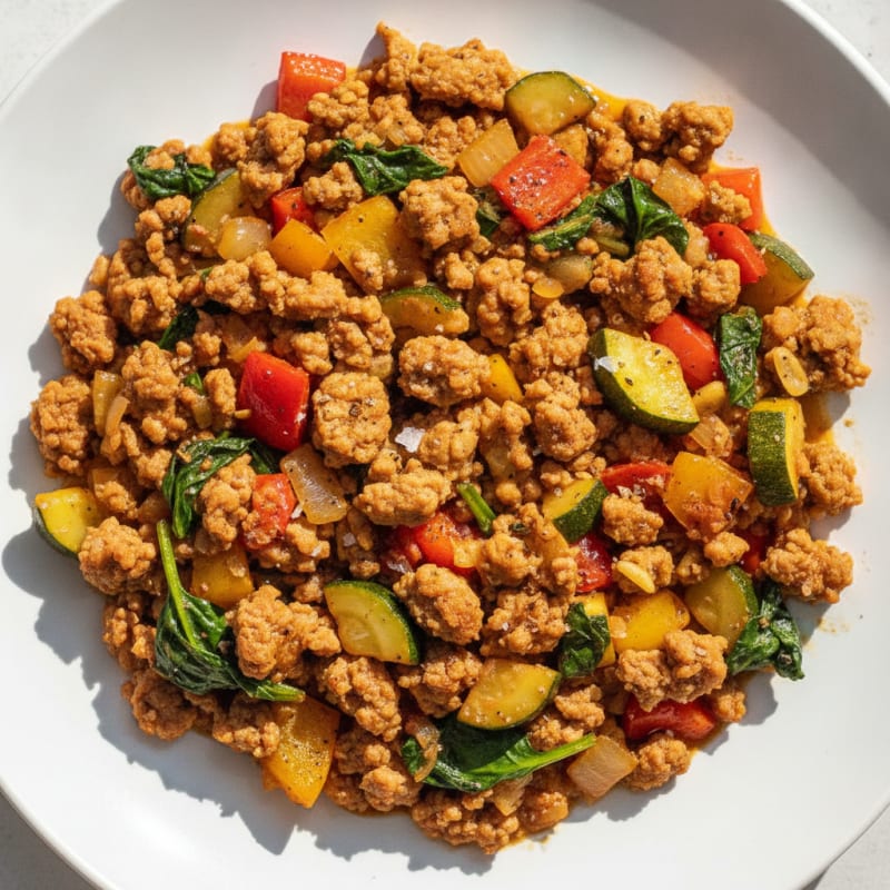 Savory Ground Turkey Skillet