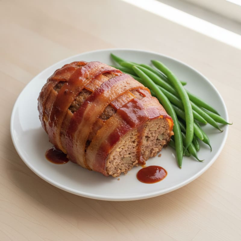 BBQ Bacon-Wrapped Meatloaf