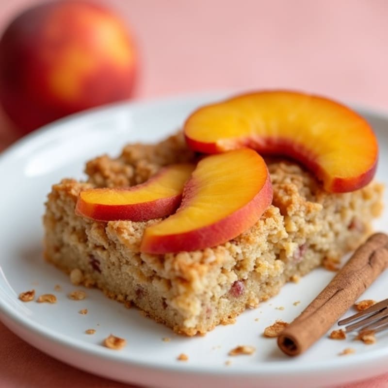 Sweet Peach & Oat Protein Bake