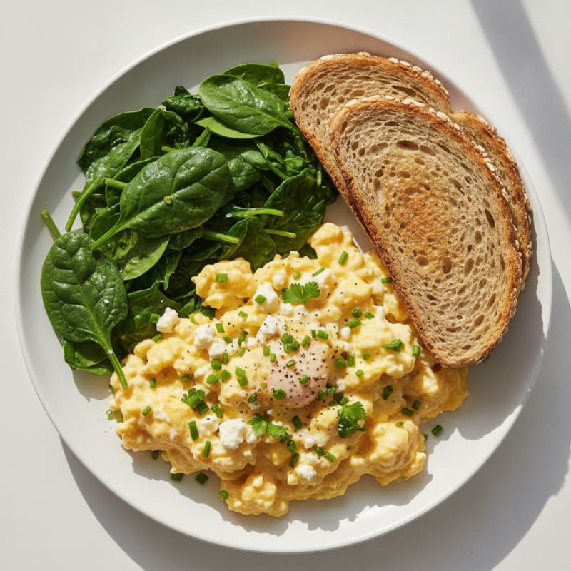 Classic Scrambled Eggs with Savory Herbs