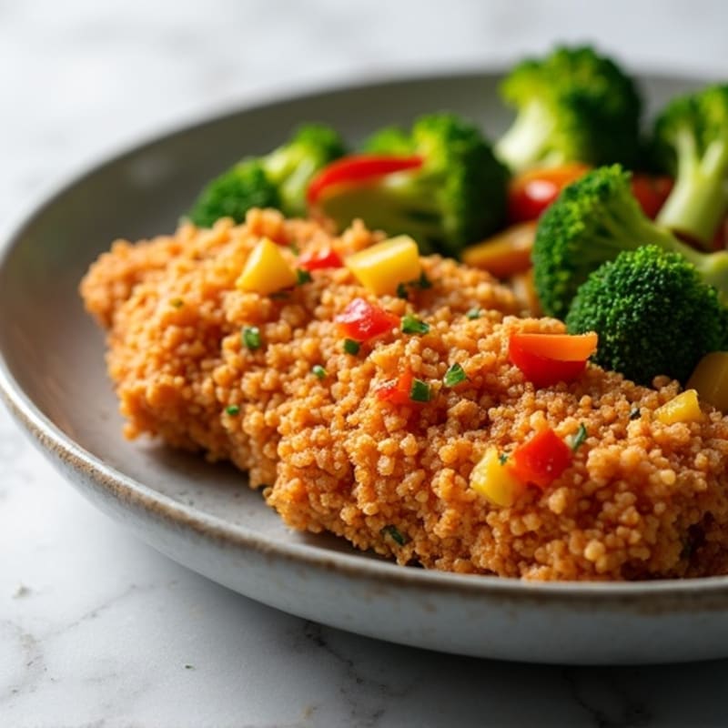 Crispy Baked Sweet & Sour Chicken with Roasted Broccoli