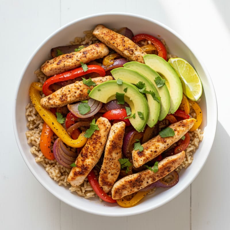 Sheet Pan Chicken Fajita Bowl