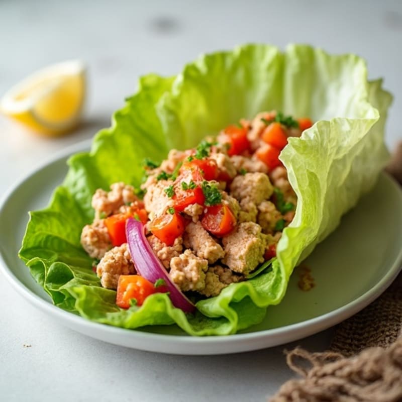 Spicy Sriracha Tuna Lettuce Wrap