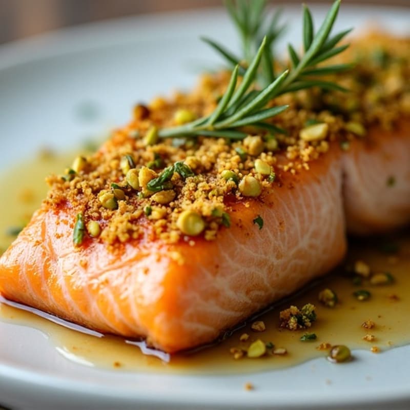 Crispy Pistachio-Crusted Salmon with Citrus-Ginger Glaze