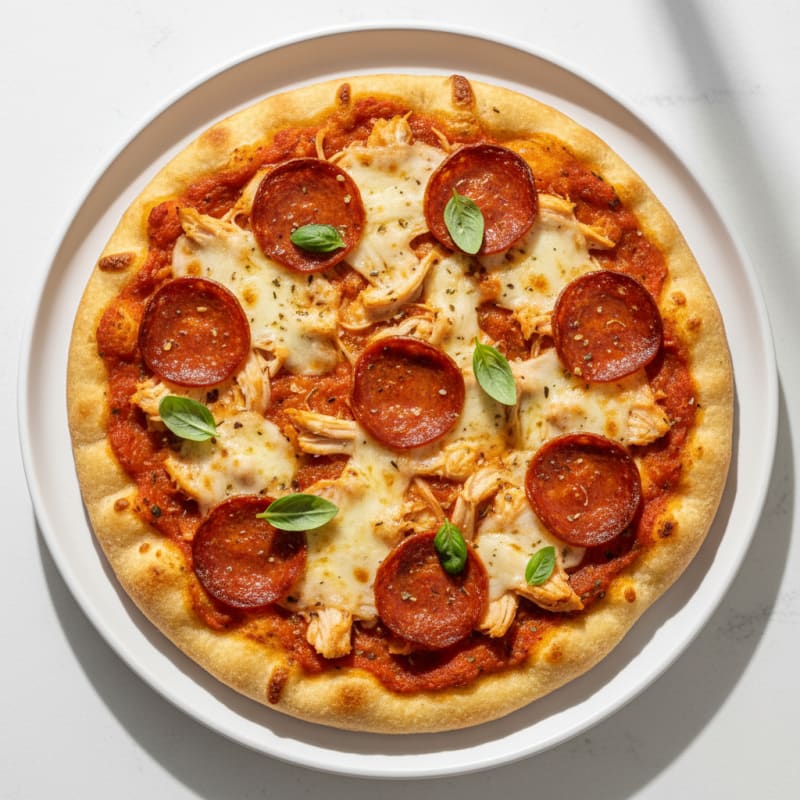 Crispy Pepperoni Pizza with Zesty Tomato Sauce