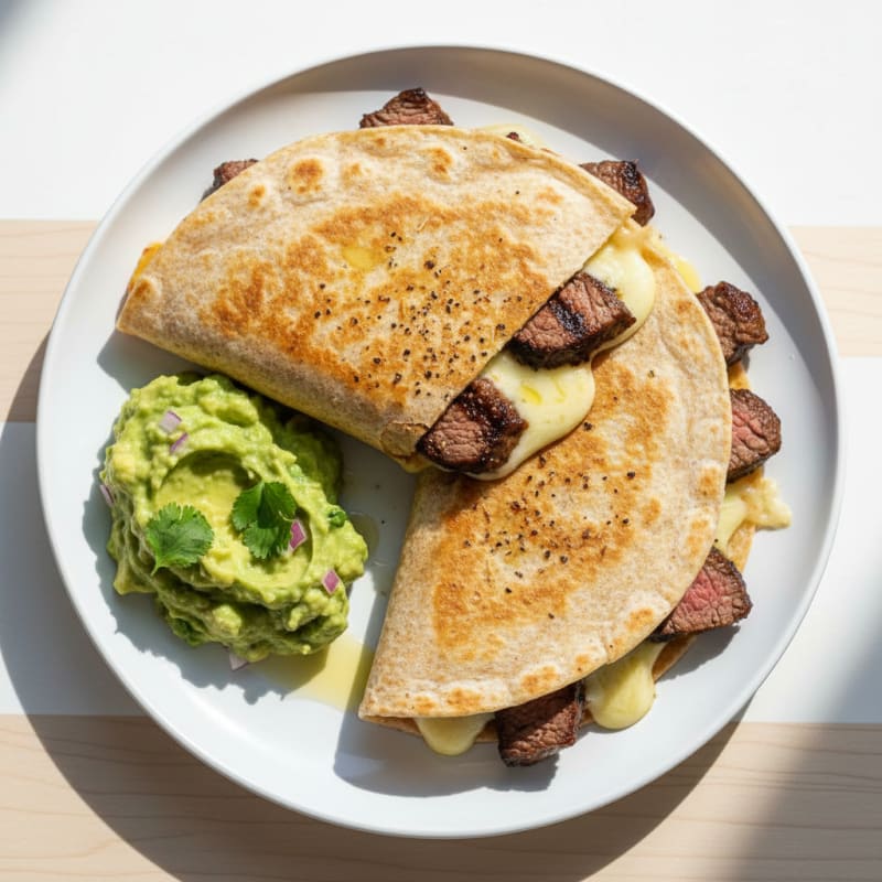 Carne Asada Quesadillas with Guacamole