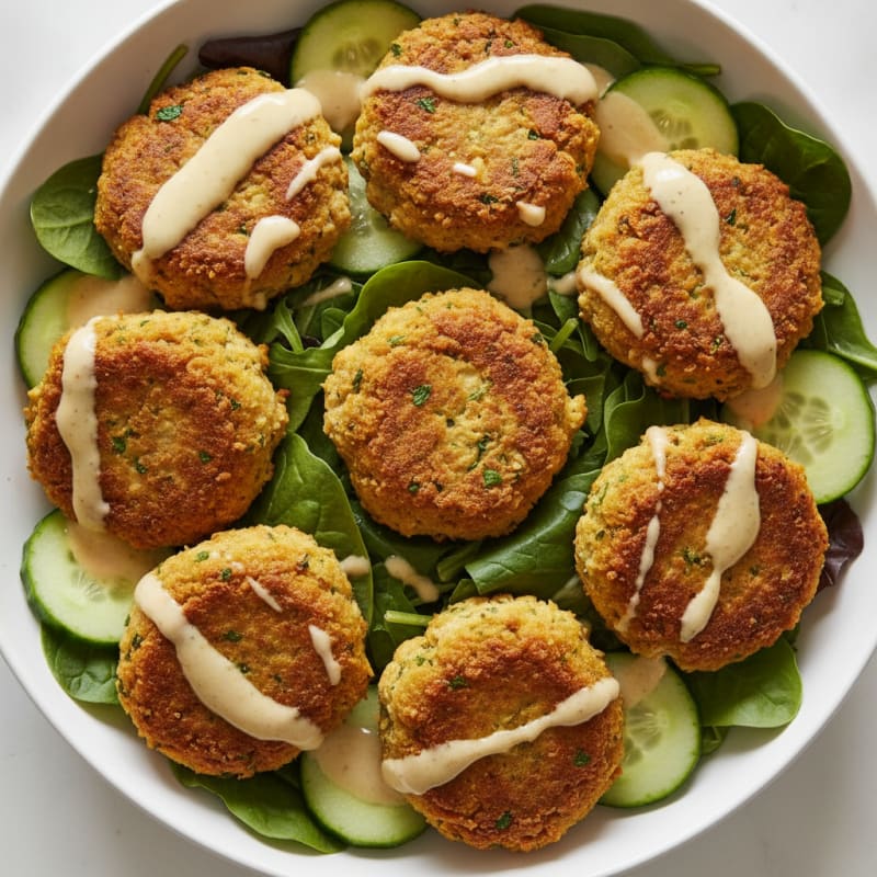 Crispy Turkey-Chickpea Falafel Bowl