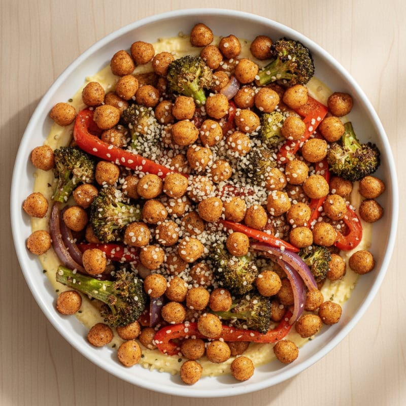 Roasted Vegetable and Chickpea Bowl