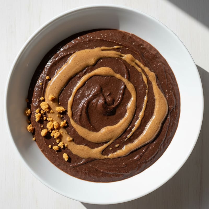 Silky Chocolate Protein Pudding with Almond Butter