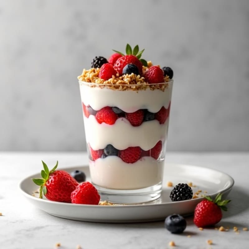 Creamy Greek Yogurt Protein Parfait with Berries