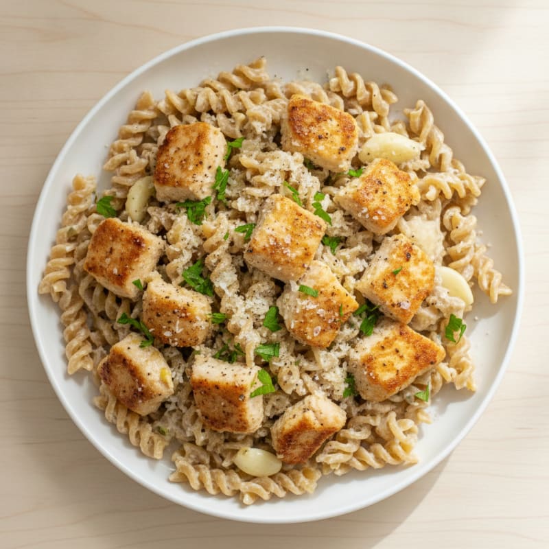 Garlic Parmesan Chicken Alfredo Pasta