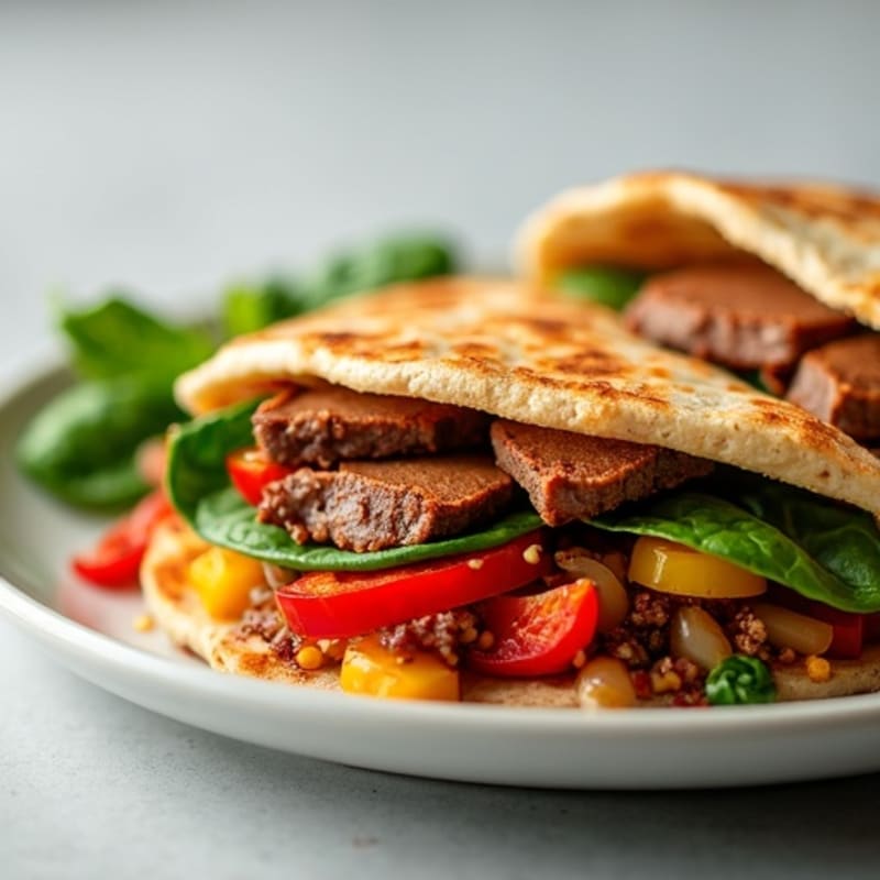 Crispy Steak and Veggie Whole Wheat Quesadillas