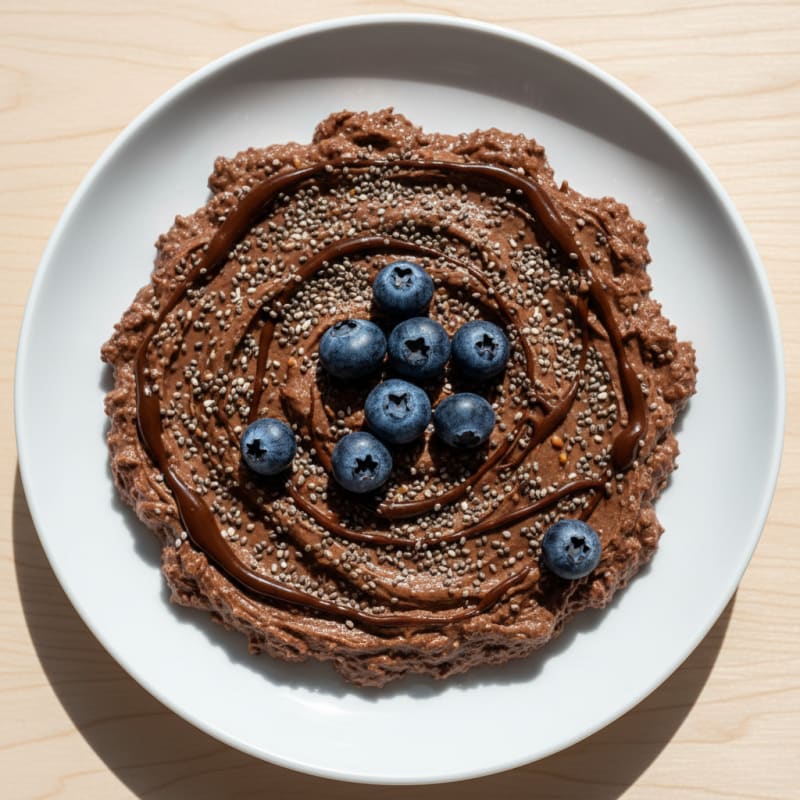 High-Protein Yogurt Chocolate Pudding with Chia Seeds