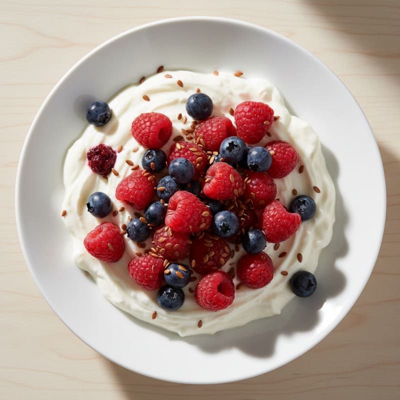 Silky Greek Yogurt Protein Pudding with Mixed Berries