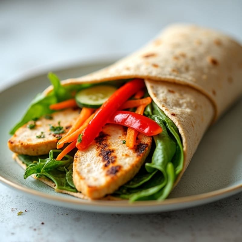 Fresh Veggie Hummus Wrap