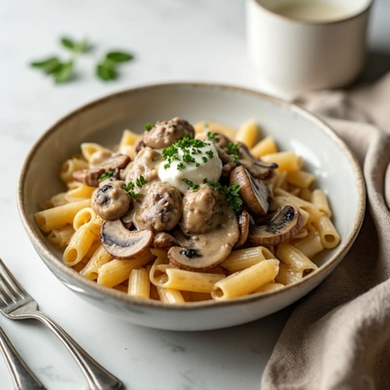Creamy Greek Yogurt Beef Stroganoff with Mushrooms