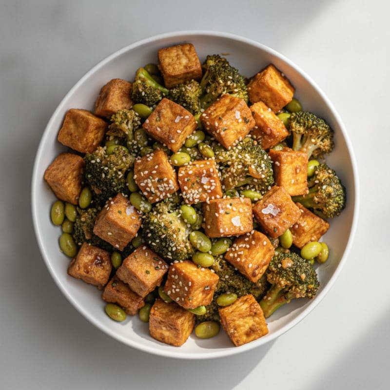 Sesame Tofu and Broccoli Stir-Fry