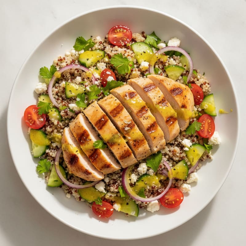 Lemon Herb Chicken and Quinoa Salad