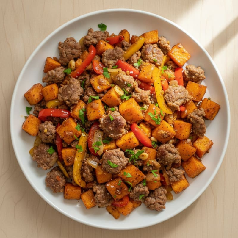 Beef and Sweet Potato Hash