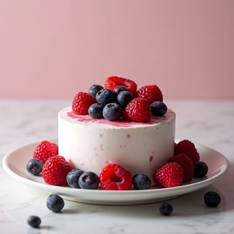Greek Yogurt Protein Mousse with Mixed Berries