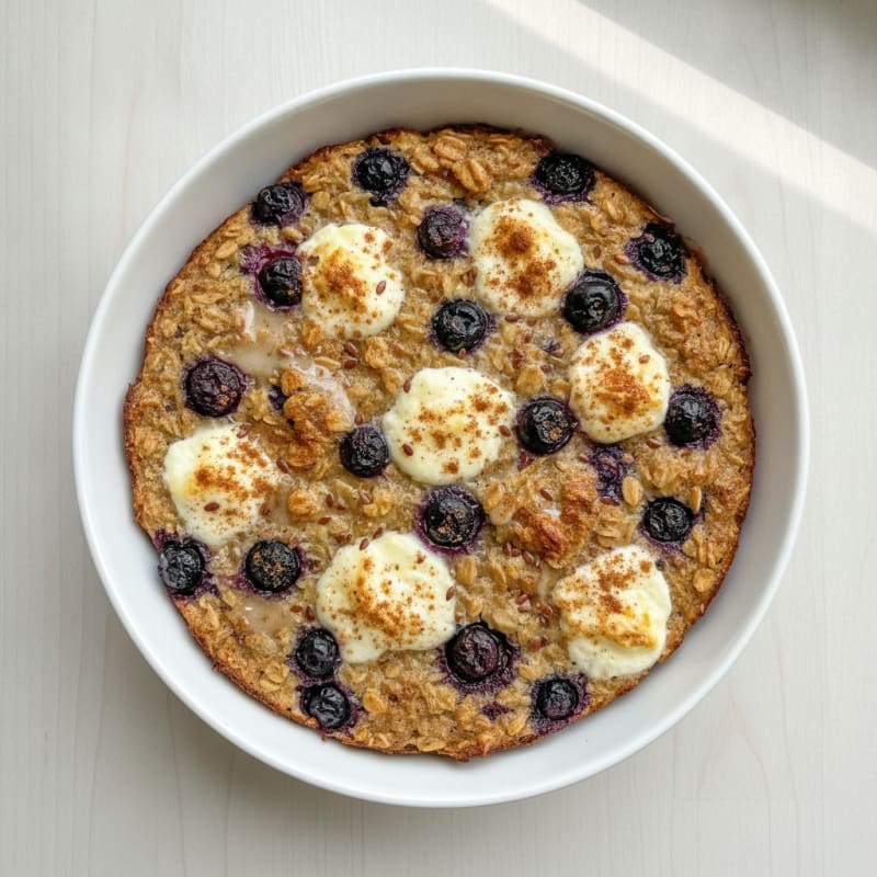Baked Berry Ricotta Oatmeal