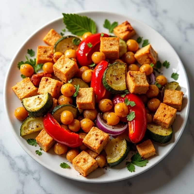 Sheet Pan Crispy Chickpeas and Roasted Vegetables