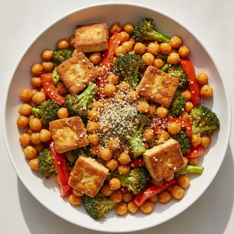 Roasted Vegetable and Chickpea Bowl