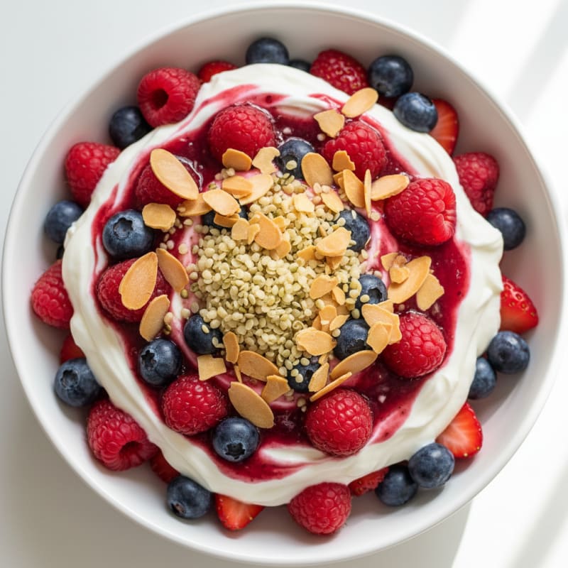 Creamy Greek Yogurt Protein Parfait with Mixed Berries