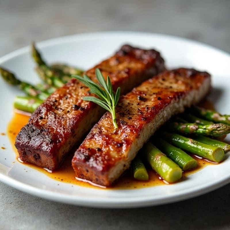 Smoky Tender Ribs with Roasted Asparagus