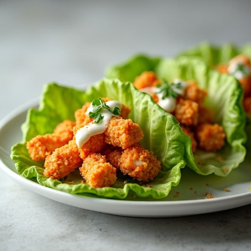 Crispy Buffalo Chicken Lettuce Wrap