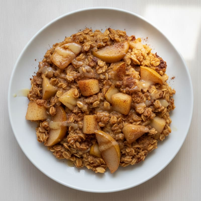 Papas de Aveia e Maçã Assadas com Canela