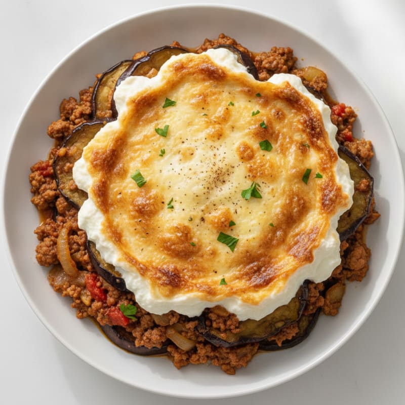Lamb and Eggplant Moussaka with Béchamel